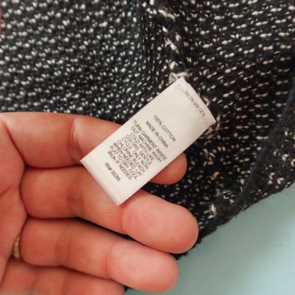 NEW Express Black White Open Front Chunky Batwing Cardigan Sweater Size XSmall - Picture 6 of 7